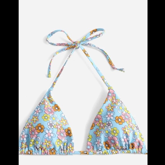 Light Blue & Multi-Colored, Floral, Bikini Set - Picture 4 of 6